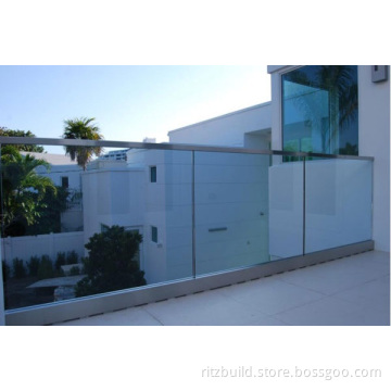 U Channel Outside Use Aluminium Glass Stainless Steel Handrail Fening Balustrade